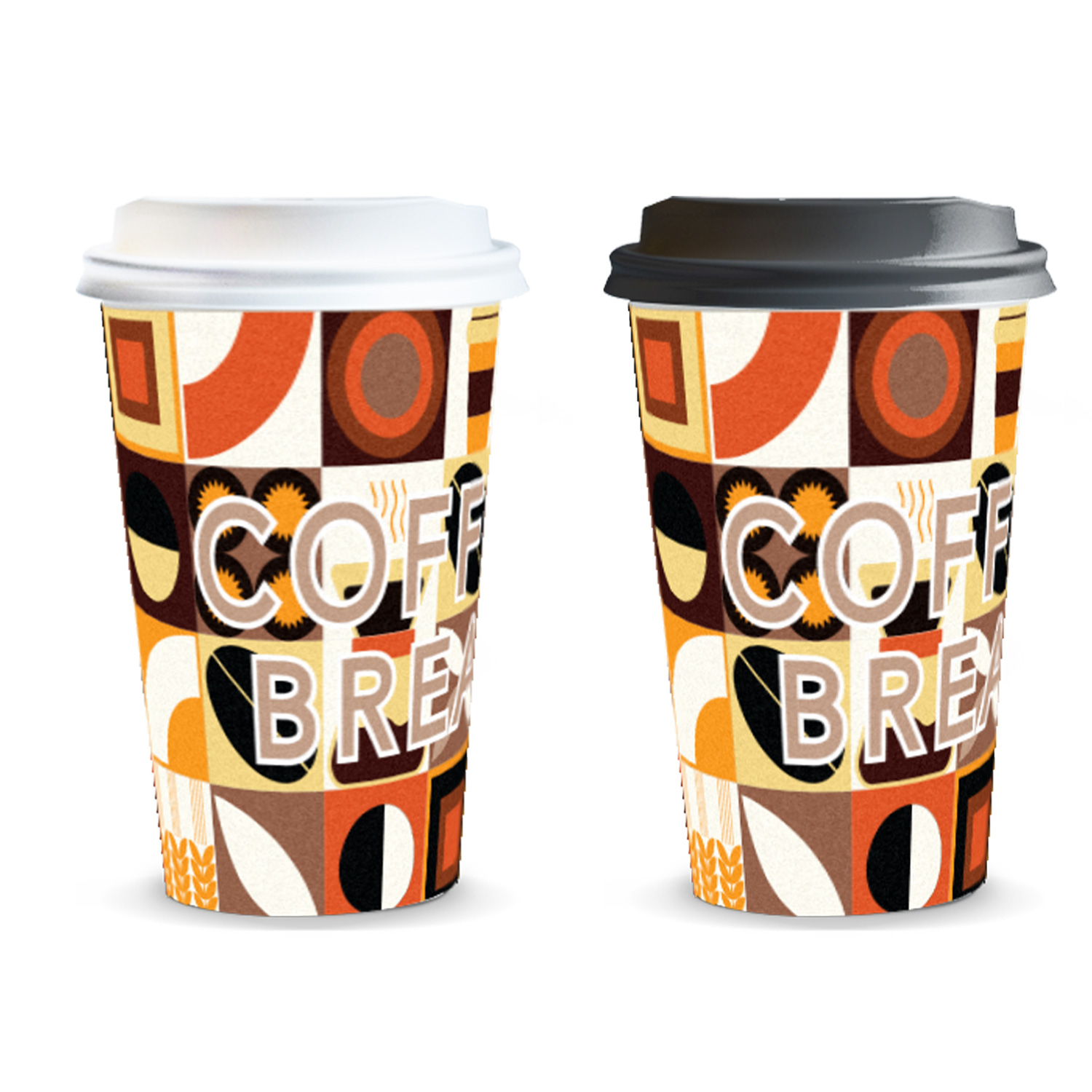 Paper Coffee Cup and Lid - 350ml